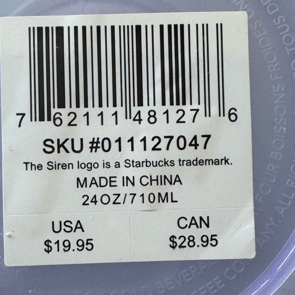 NEW Starbucks 2021 Holiday Icy Lilac Studded Cold Cup Tumbler 24 oz. - Picture 4 of 8